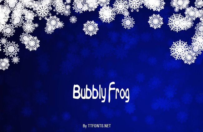 Bubbly Frog example